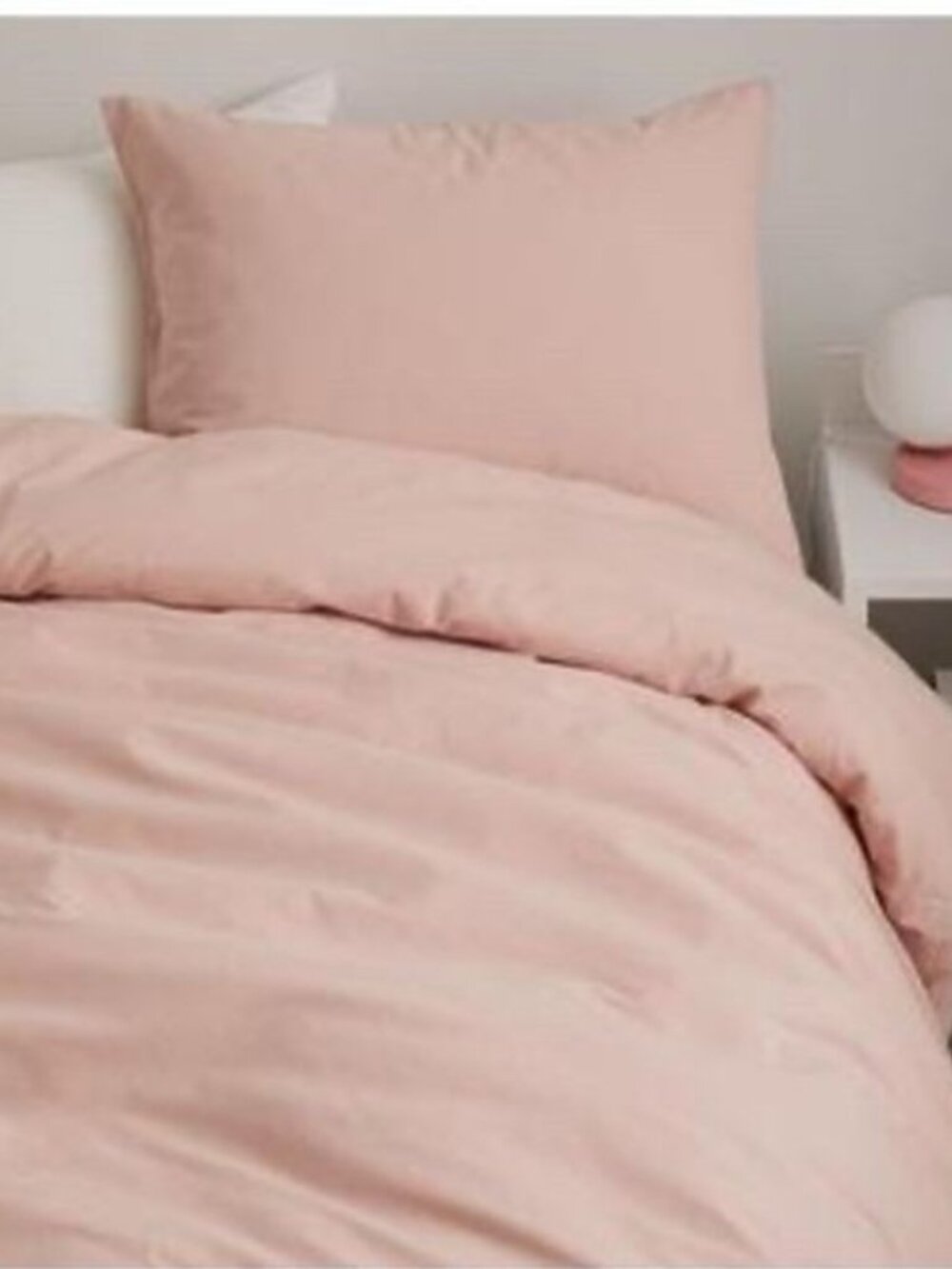 Dormify Washed Light Pink Comforter and Sham Set; Twin XL; 100% Cotton
